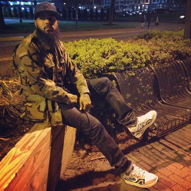 Stalley wearing Nike Air Tech Challenge II Turbo Green