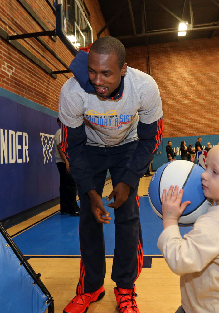 Serge Ibaka wearing adidas Top Ten 2000 Chicago