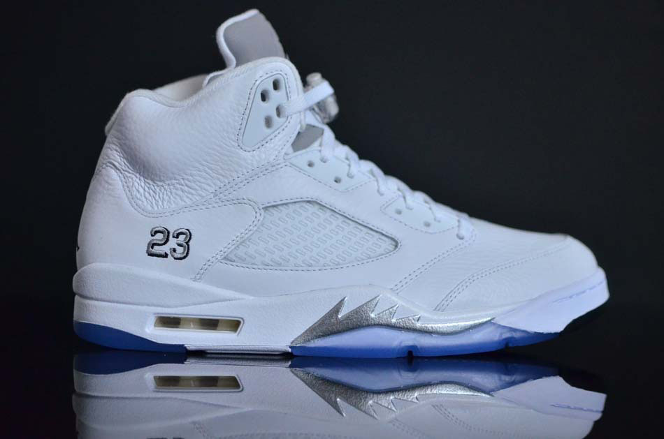 The 'White Metallic' Air Jordan 5 Is 