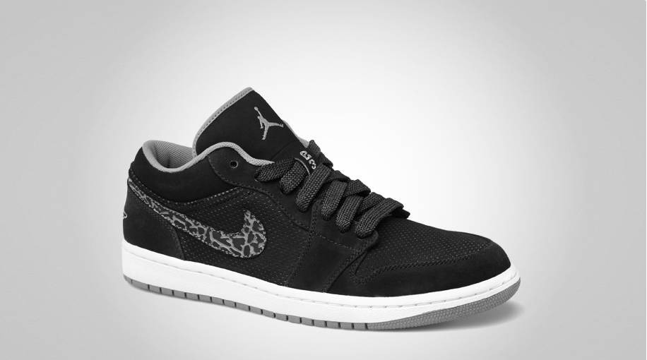 Air Jordan 1 Phat Low - Black/Light Charcoal-White | Sole Collector