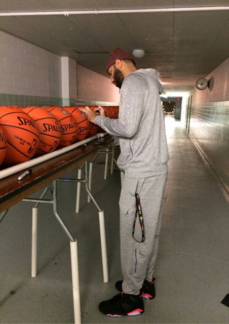 Kendall Marshall wearing Air Jordan VI 6 Infrared