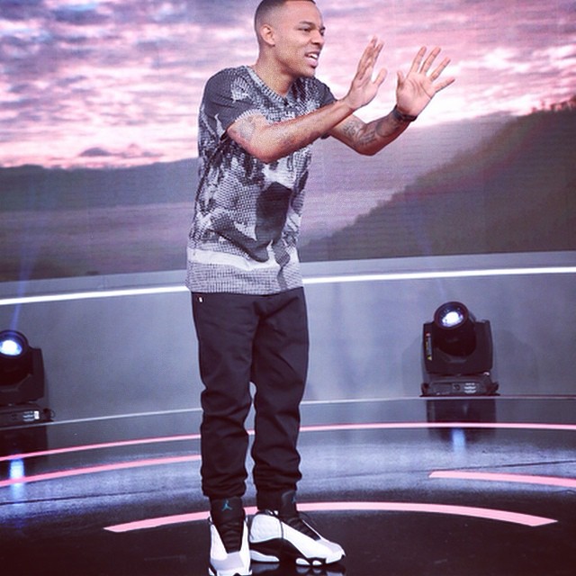 Bow Wow wearing Air Jordan XIII 13 Barons