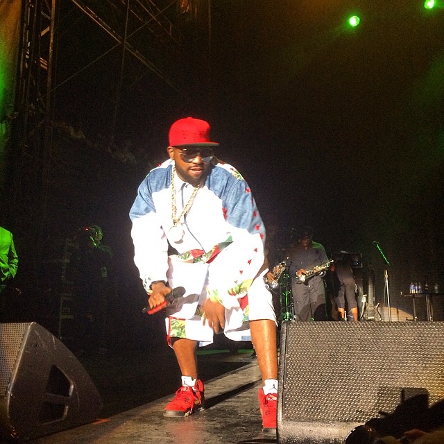 Big Boi wearing Air Jordan V 5 Toro