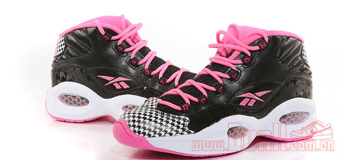 reebok question white black pink