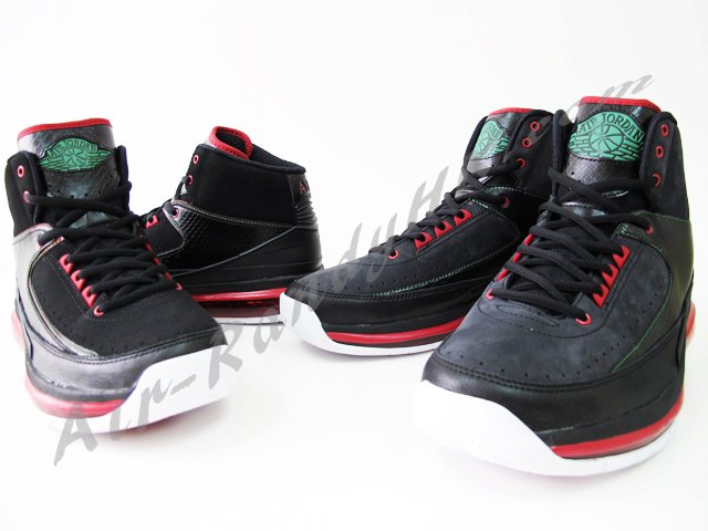 Jordan red green on sale black