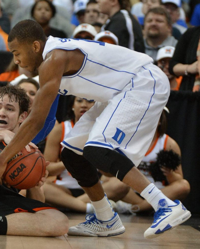 Rasheed Sulaimon wearing Nike KD VI 6 Duke Blue Devils PE