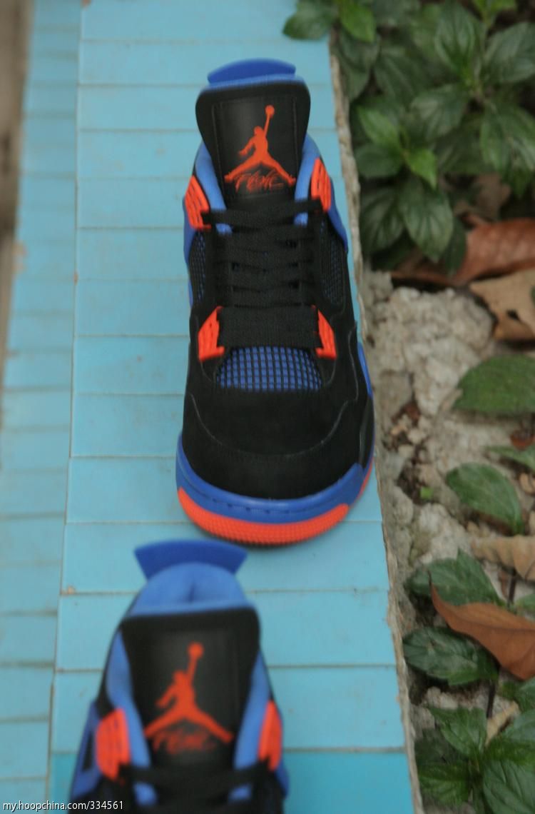 Air Jordan 4 IV Cavs Knicks Shoes Black Orange Blaze Old Royal 308497-027 (28)