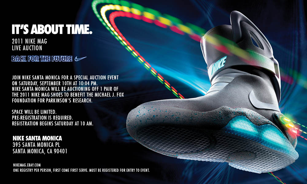 Nike MAG Back to the Future Shoes Nike Santa Monica Auction