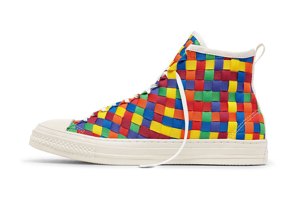 rainbow coloured converse