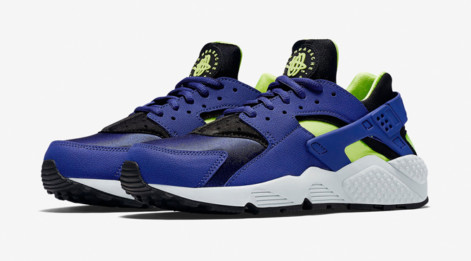 nike huarache blue yellow