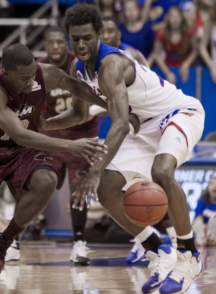 Andrew Wiggins Makes Kansas Debut in adidas Rose 773 2 PE (5)