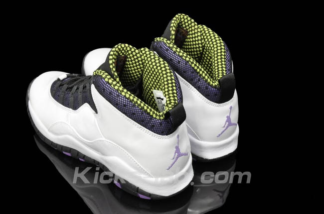 Air Jordan 10 X Girls White Ultraviolet Cyber Black 487211-120 E