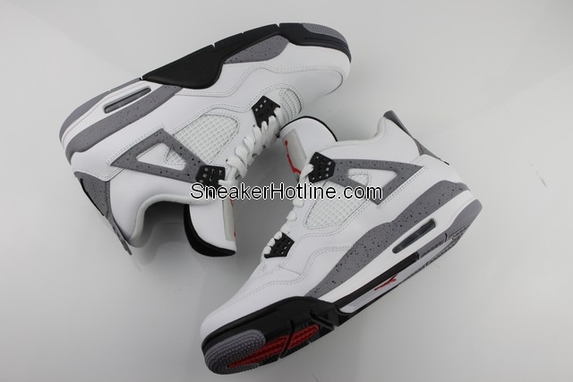 Air Jordan Retro 4 White Black Tech Grey 308497-103 E