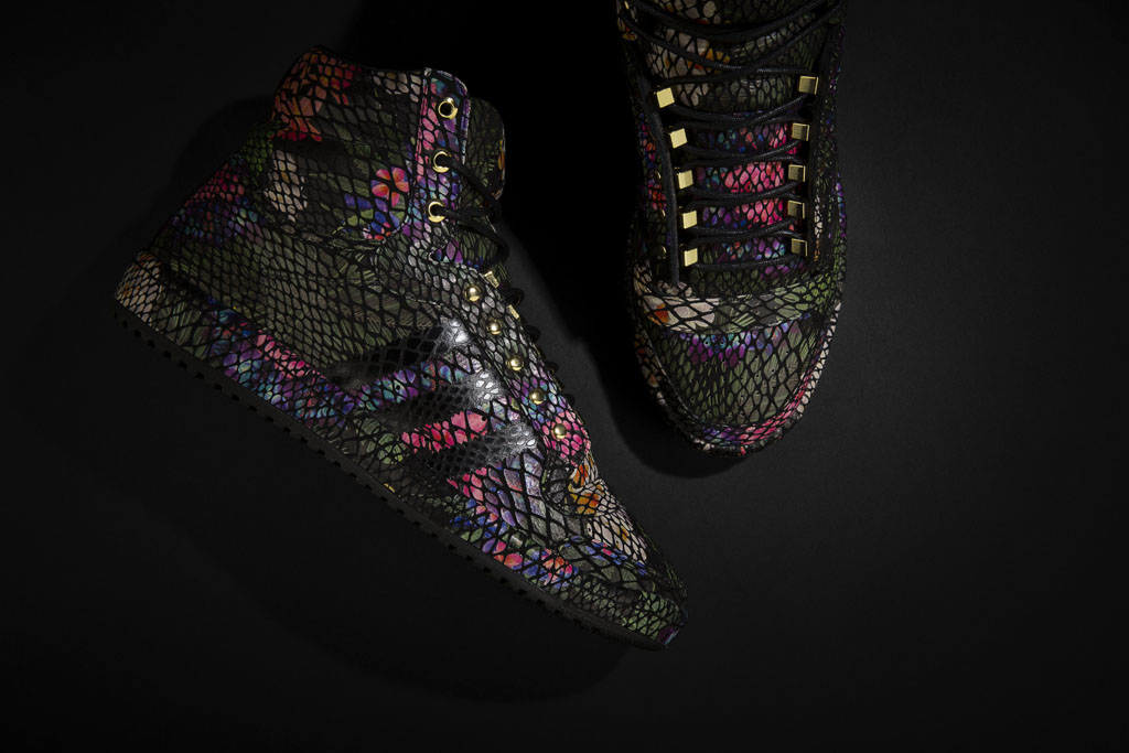 Adidas floral outlet high tops