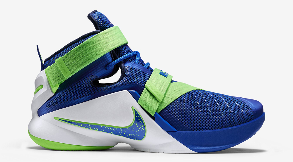 blue and green lebrons