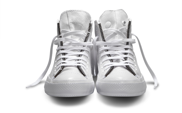 Schott NYC x Converse - Chuck Taylor All Star White Leather Jacket