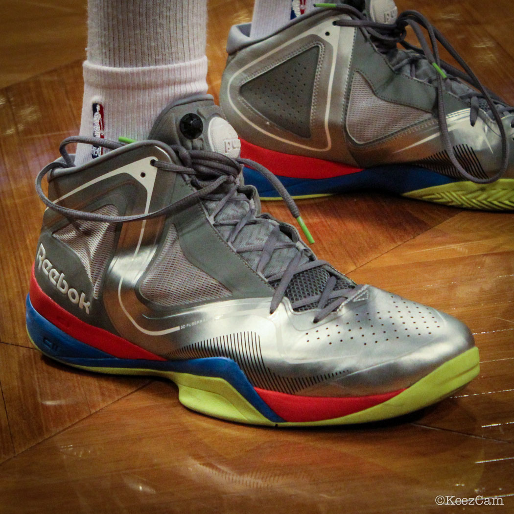 Sole Watch // Up Close At MSG for Nets vs 76ers - Nerlens Noel wearing Reebok Pumpspective Omni