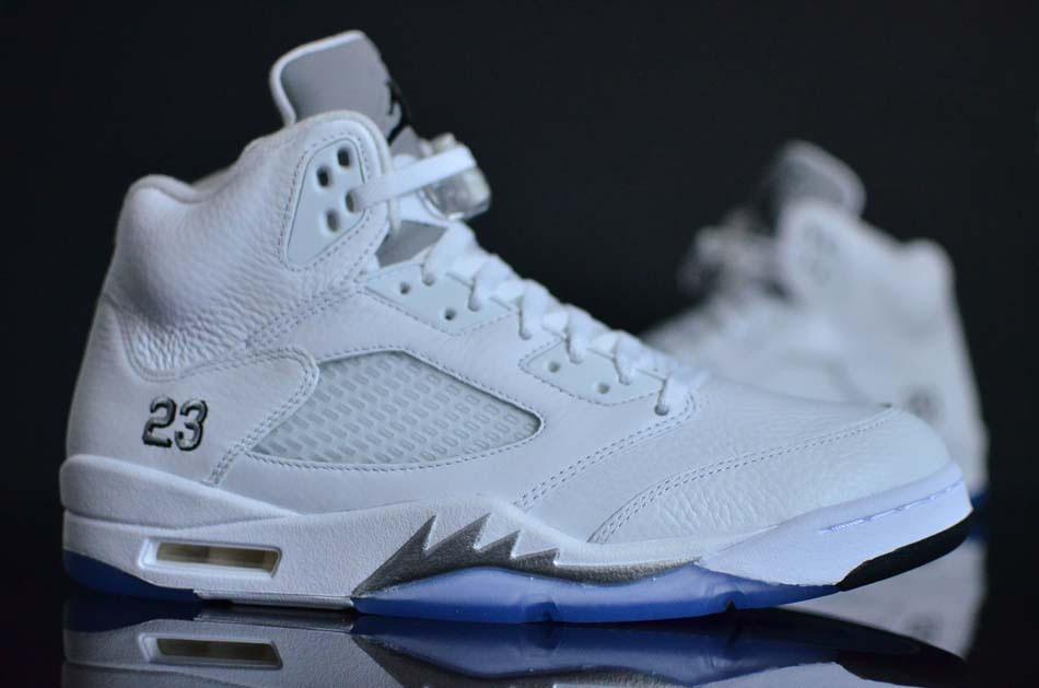 The 'White Metallic' Air Jordan 5 Is 