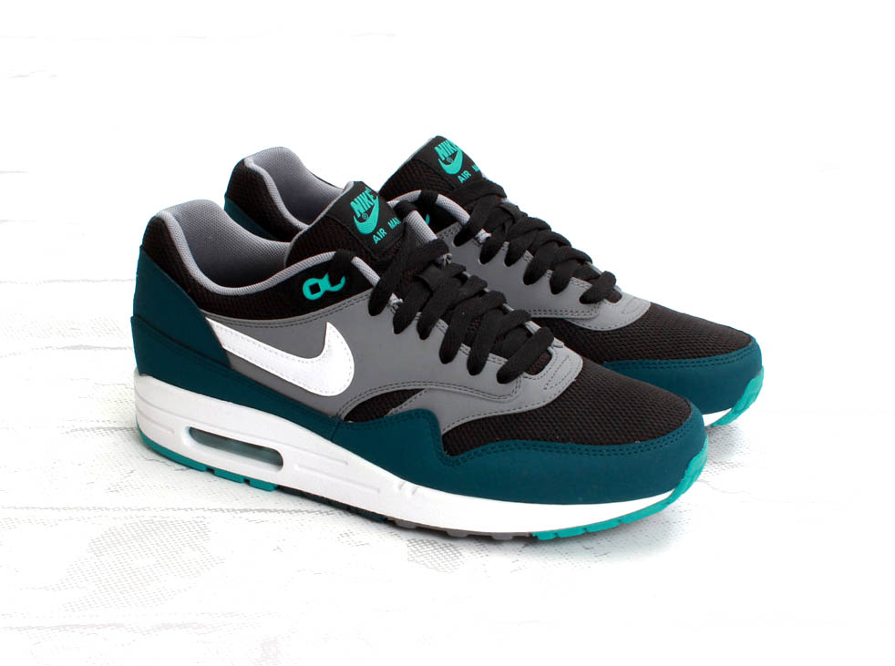 Nike Air Max 1 Essential Black/White-Mid Turquoise | Sole Collector