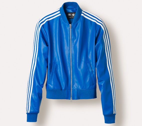 adidas Originals=Pharrell Williams Icon's Napa Leather Jacket Blue (1)