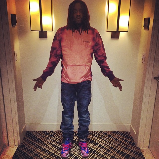 Wale wearing Nike KD 6 Aunt Pearl