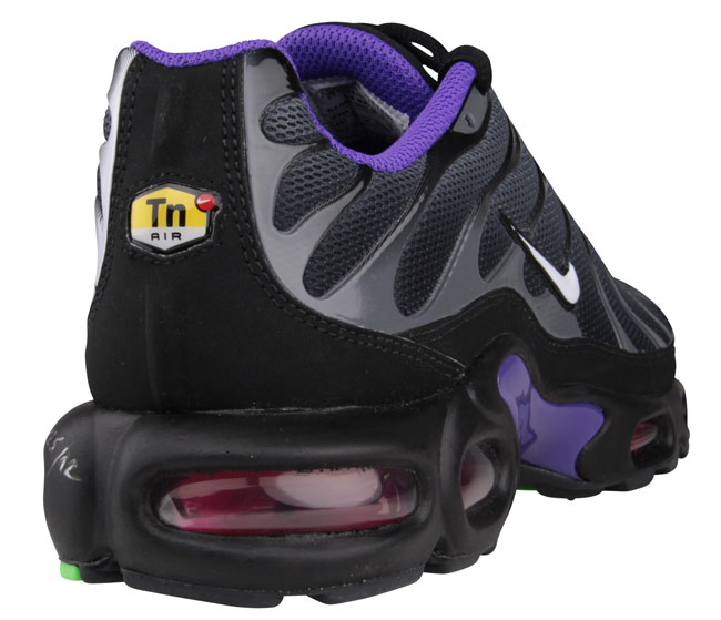 purple and black nike air max plus