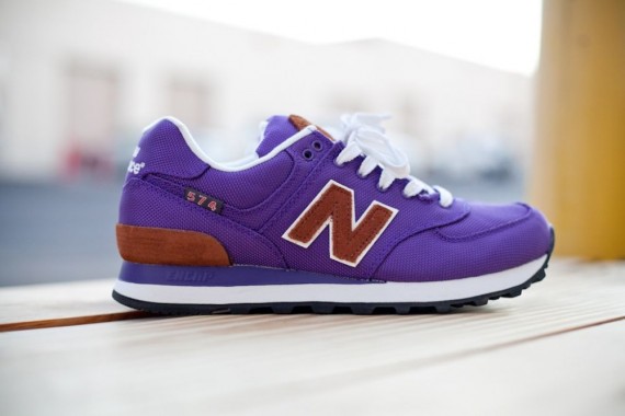 New balance 574 purple on sale gold