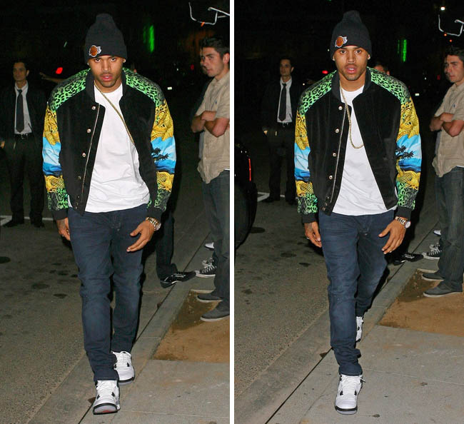 Chris Brown Hits Hollywood Nightclub in 
