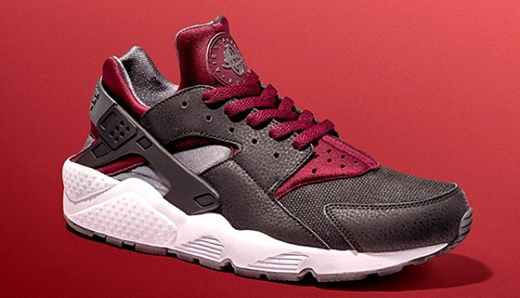 black and red huaraches mens