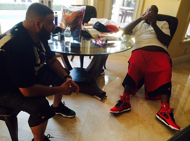 Rick Ross wearing Air Jordan IV 4 Toro