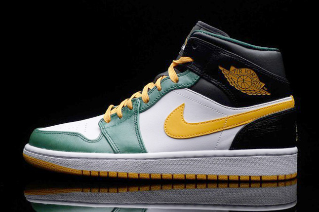 green yellow and white jordan 1s