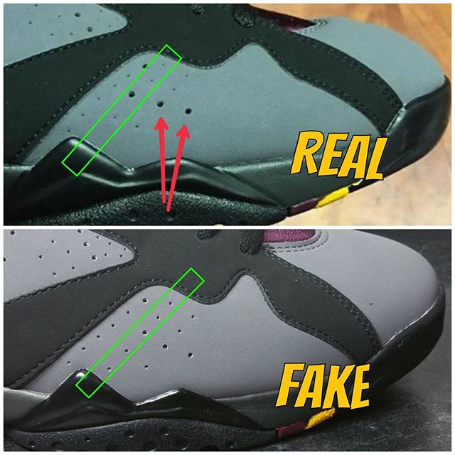 How To Tell If Your 'Bordeaux' Air Jordan 7s Are Real or Fake | Sole ...