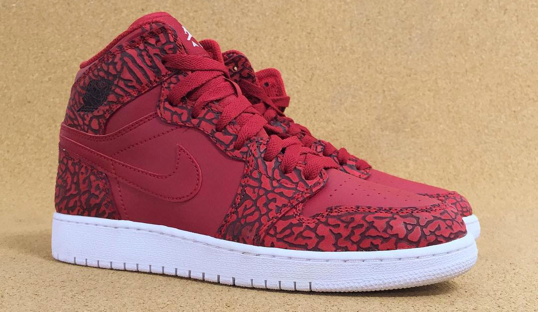 jordan 1 red elephant print