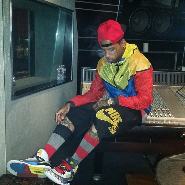 Kid Ink wearing Jordan Spizike Pop Art