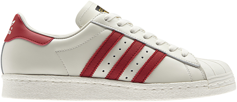 Superstar 80s dlx store dames rood