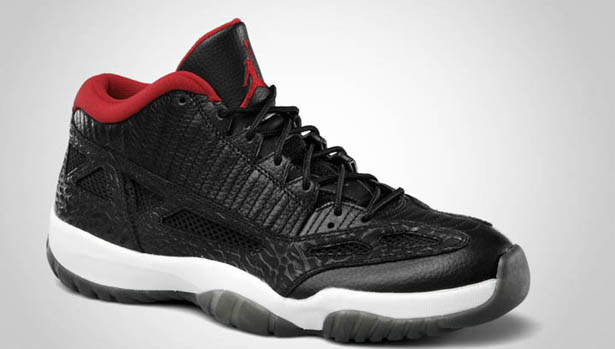 jordan 11 low black red