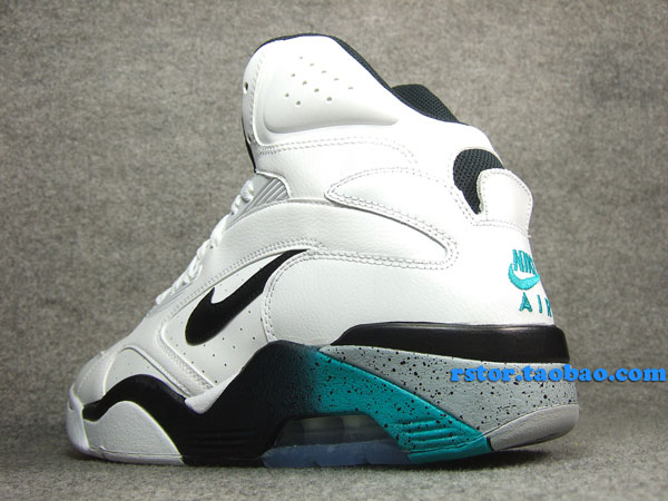 Nike Air Force 180 High White Blue Emerald Wolf Grey Black 537330-100 (3)