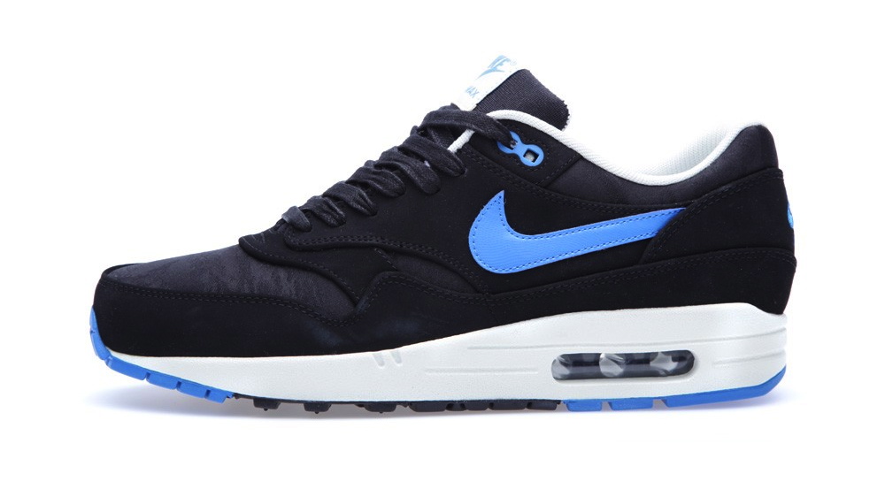 Air max deals 1 black blue