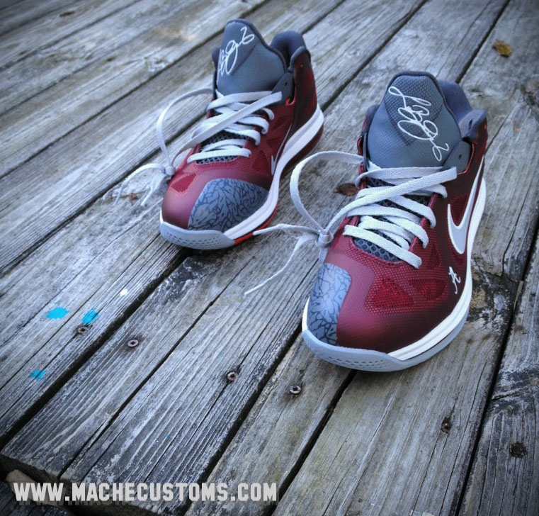 Nike LeBron 9 Low Roll Tide by Mache Custom Kicks (2)