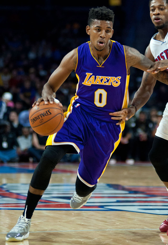 Nick Young wearing the 'Cool Grey' Air Jordan XI 11 (1)