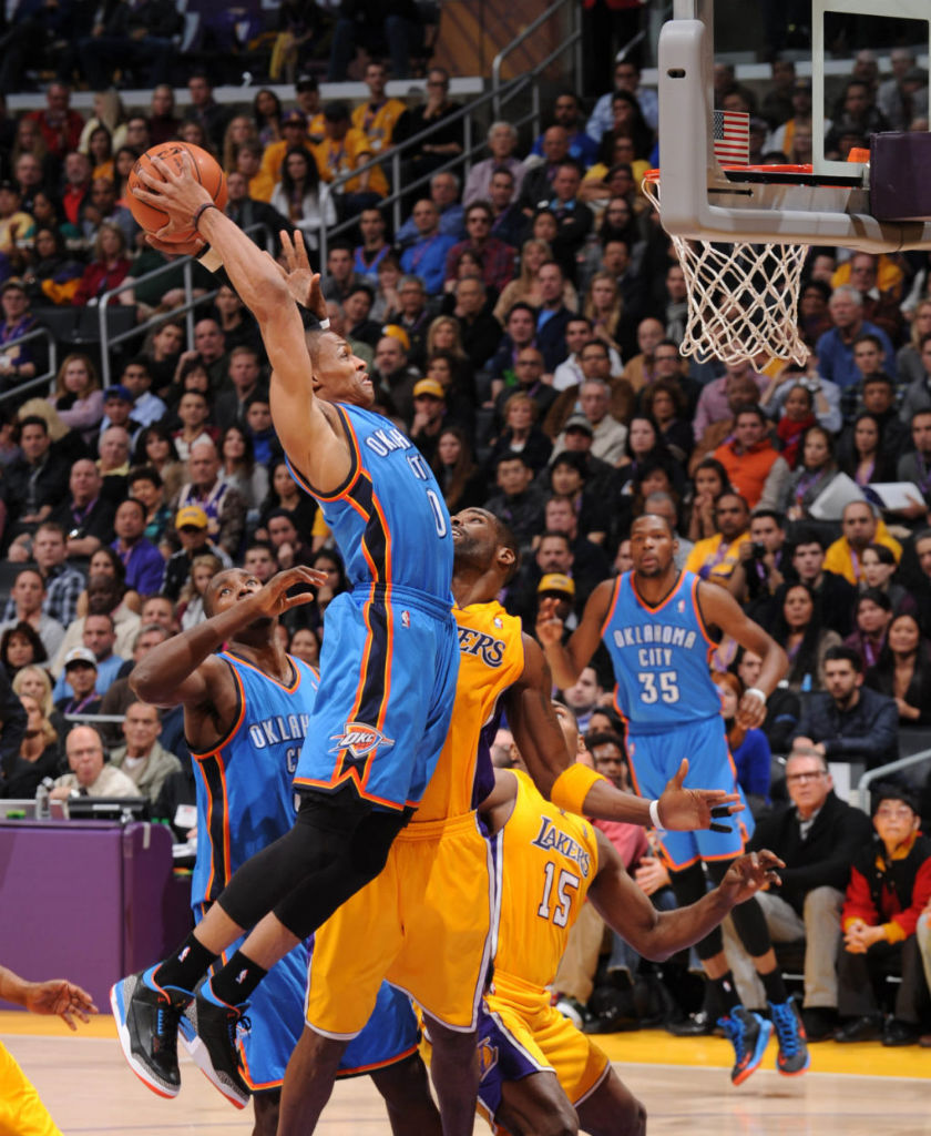 Russell Westbrook wearing Air Jordan III 3 OKC Away PE (9)