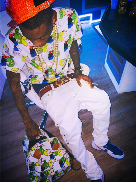 Soulja Boy wearing Nike Air Force 1 Low Knicks