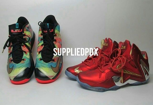 Nike LeBron XI 11 Elite Red/Gold Sample (3)