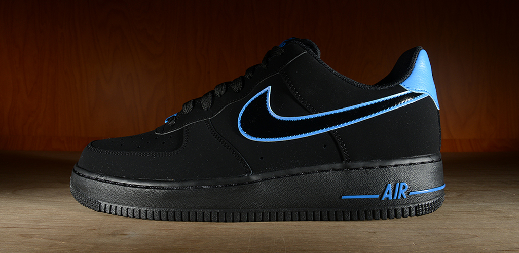 Black and baby hotsell blue air force ones