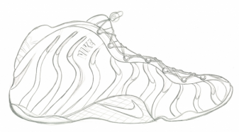 nike foamposite drawing