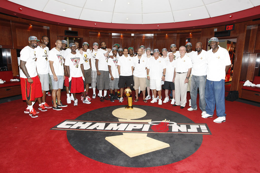 LeBron James wears Nike LeBron 9 Low Team Red for Heat Championship Parade (1)