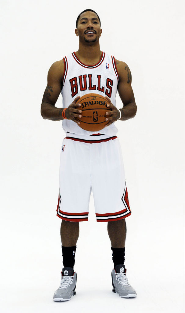 Derrick Rose wearing adidas D Rose 4 Home