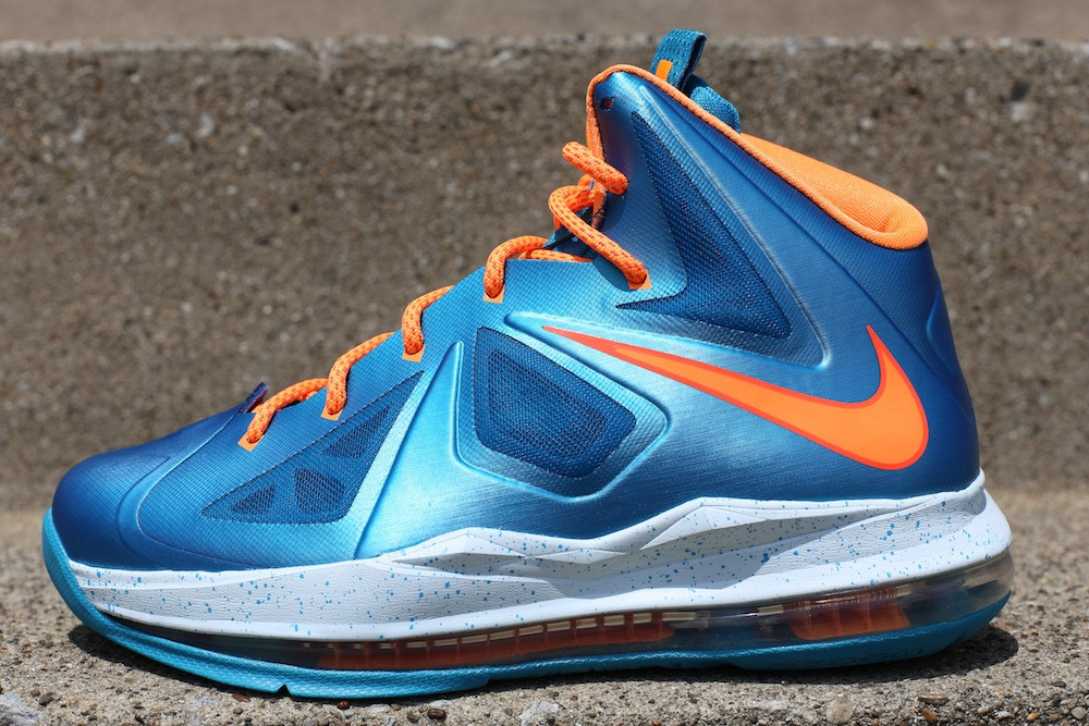 Lebron 10 orange and on sale blue