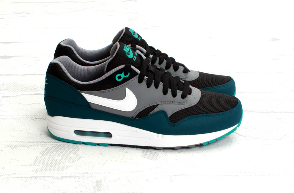 Nike Air Max 1 Essential Black/White-Mid Turquoise | Sole Collector