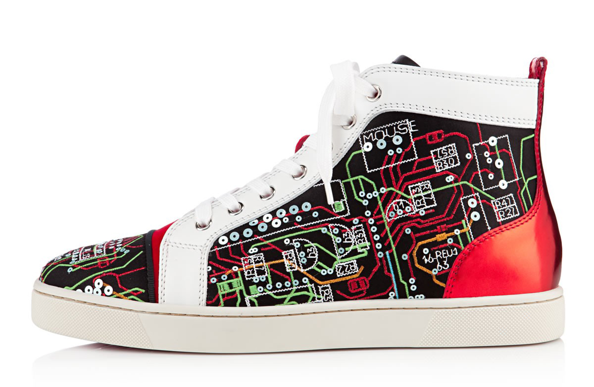 Christian Louboutin◇Louis Geek Flat Crepe Satinハイカット